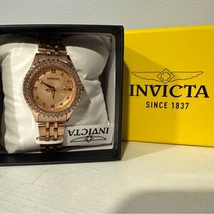 Invicta  Rose Gold Crystal Bezel Watch BNIB 💎✨